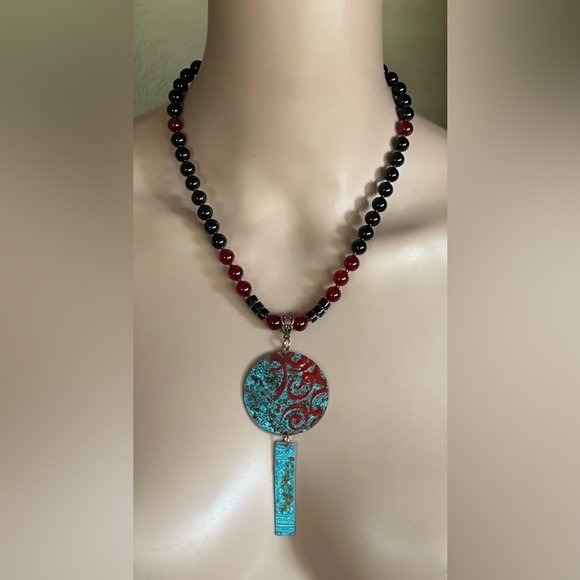 26 inch Jade, Copper and Onyx bead necklace NWOT - Picture 15 of 15